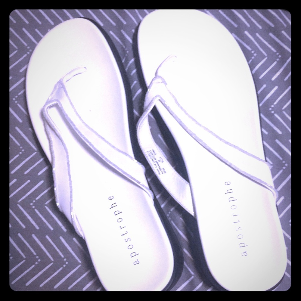 Dressy White Flips by Apostrophe